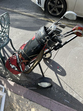 Vintage Dunlop Maxfli Golf Club Set Bag Trolley Balls 65i Greensman Pollock Accl