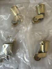 4 new 7/8” Round brass castor cups