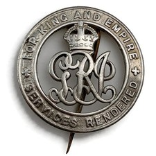 Machine Gun Corps MGC - Silver War Badge Wounded In Action - Pte Claude Richards