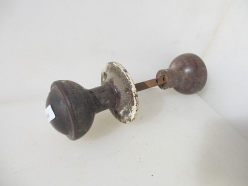 Vintage bakelite door knobs - door,