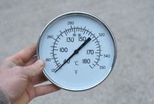 Vintage temperature gauge old - vintage,