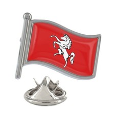 Kent Flag Silver Lapel Pin