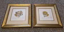 Lovely Pair Of Stephen Gayford Cheetah Signed Limited Edition Framed Prints