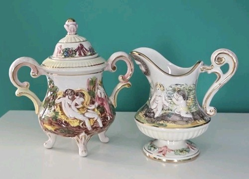 Capodimonte sugar bowl and - capodimonte,