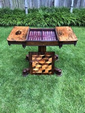 Fully Restored William IV Rosewood +Specimen Veneer Games/Backgammon table