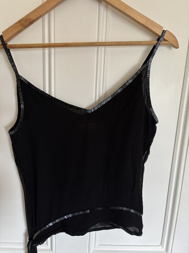 Black silk top with - silk,