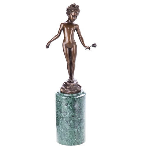 Bronze sculpture girl - bronze,
