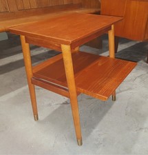 VINTAGE TEAK TWO TIER BEDSIDE