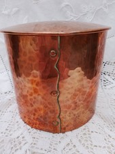 Newlyn Arts & Crafts Copper Tea Caddy or Tobacco Pot Stamped