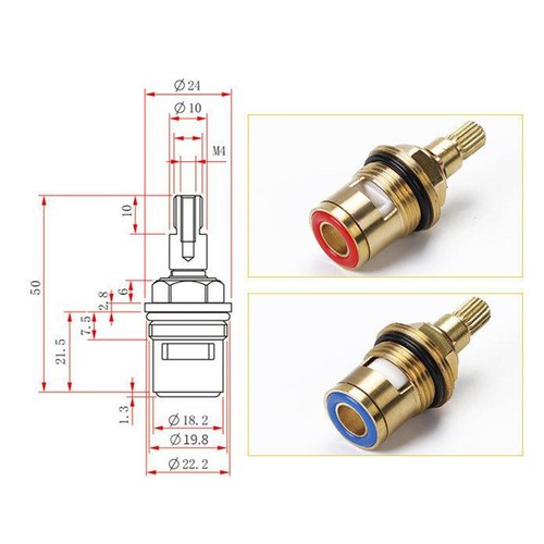 Ceramic taps valve - 2x, disc