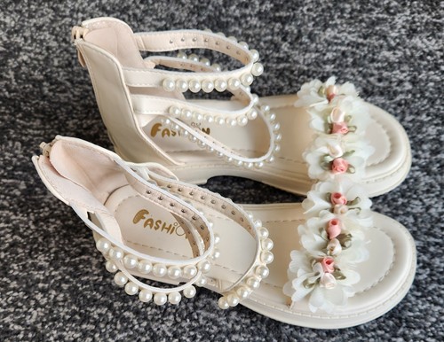 Girls ivory pearl flower - ivory,