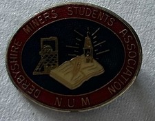 Miners Badge Derbyshire Miners Students Association NUM Rare Vintage