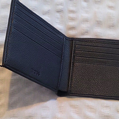 Boss men black leather - men’s,