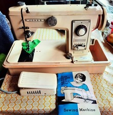 Vintage Jones Model 881 Electric Sewing Machine With Case SHOWN WORKING.