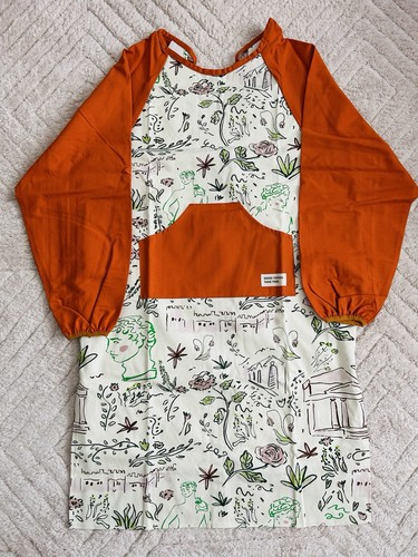 Small snail artist smock - snail,