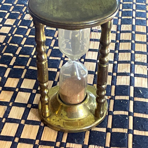 Vintage brass glass - brass, &