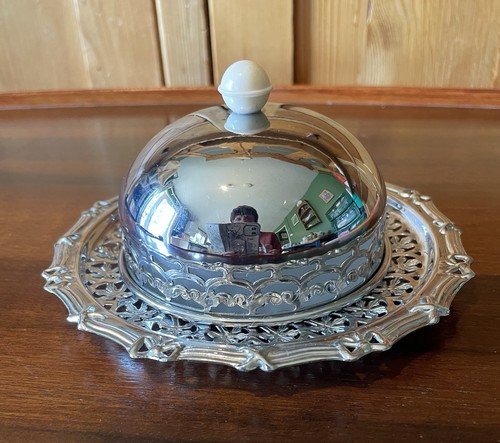 Vintage domed lid - domed,