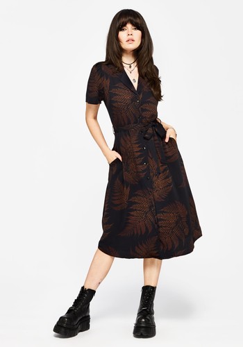 Ruin fern printed midi - fern,