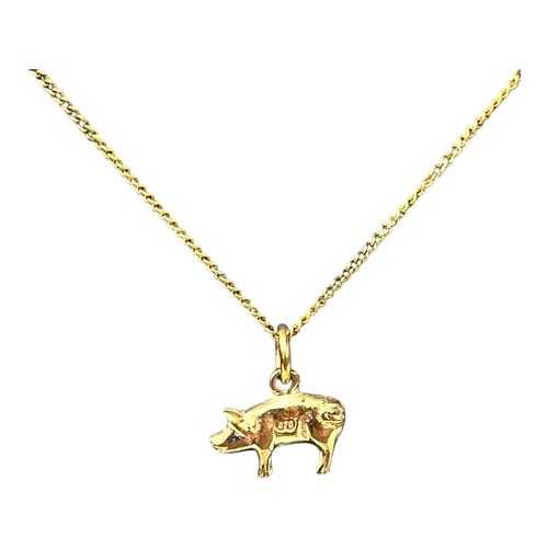9ct yellow gold pig - 9ct,