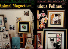2 x Cross my Heart Cross Stitch Charts Patterns Cats Animal Magnetism Felines