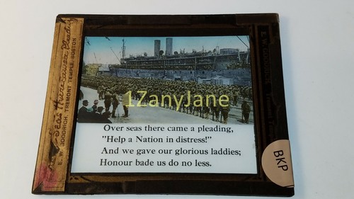 Glass magic lantern slide - glass,
