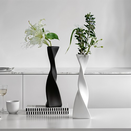 40cm tall twisted ceramic - ceramic, vase