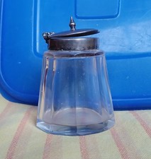 Antique Glass mustard pot w