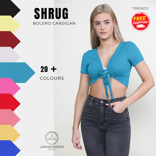 Womens short sleeve bolero - short,