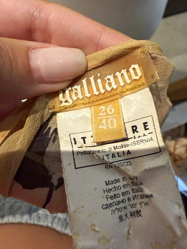Galliano beige floral silk - galliano,