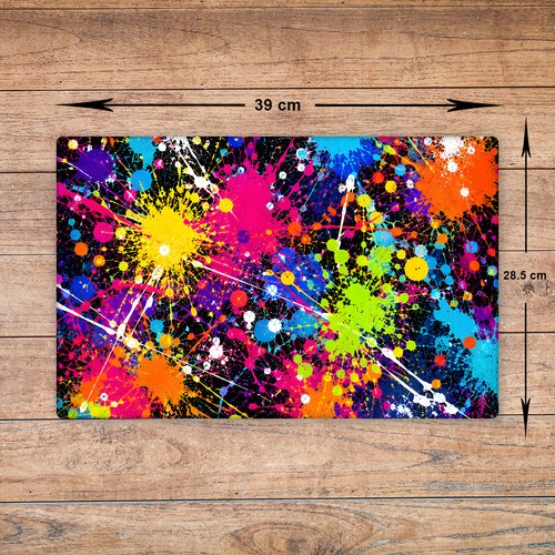Paint splatter glass chopping - paint,