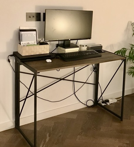 Foldable computer desk oak - computer,