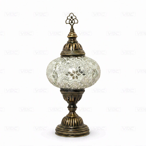 White turkish mosaic table - white,