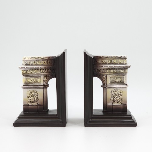 Arc triomphe bookends art - bookends,