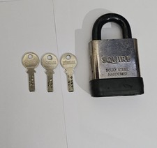 SQUIRE Stronghold Hardened Solid Steel - Padlock Lock - Boron Steel - SS65S Kaba