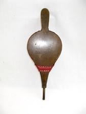 Fireside bellows Good working order  Red leather 15.5  inches  Traditional style