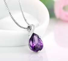 Purple amethyst pendant - purple,