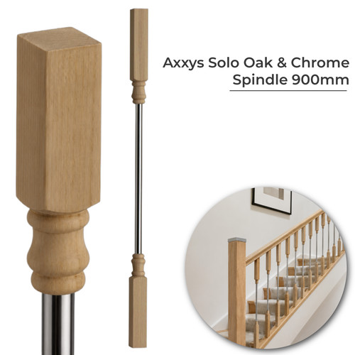 Contemporary oak spindle - oak, for