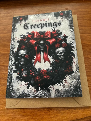 Gothic themed christmas - themed, card