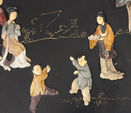 Antique chinese lacquer mother - lacquer,