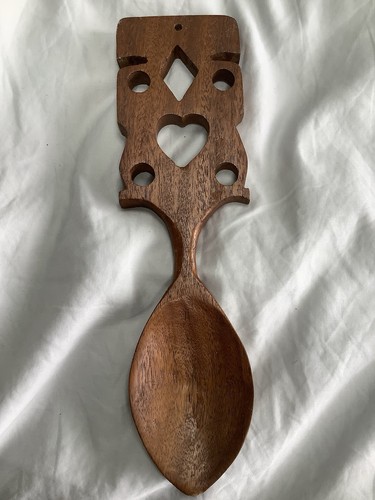 Welsh love spoon large wooden - spoon,