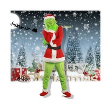 Full Grinch Costume Set Adult Men's Women's
