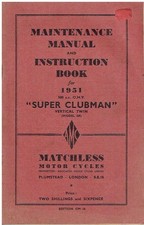 Matchless model 500cc super - g9,