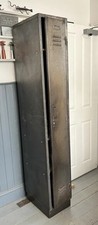 Vintage Industrial Stripped Metal Locker Cabinet