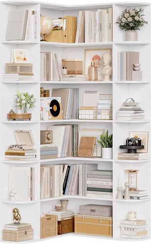 Corner bookcase 185cm - l, shape