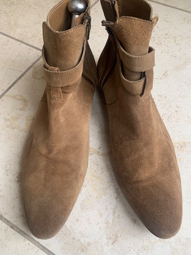 Men chic beige suede - chic, boots
