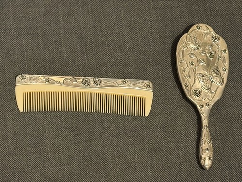 Vintage silver plated - plated, hair