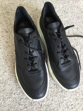 Ecco Black Ladies Trainers Leather Size 40 UK 6.5/7