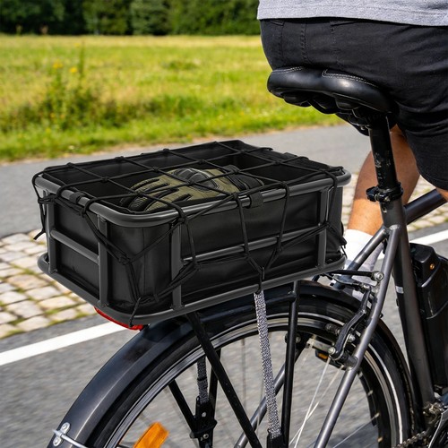 Bicycle basket black rear - basket,,