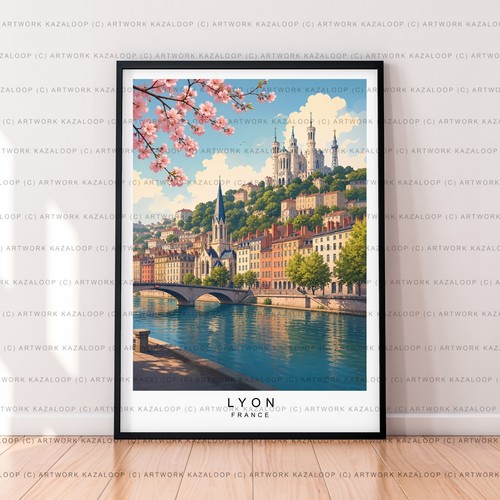 Lyon unframed illustration - unframed,