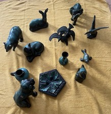 Large Collection of Canadian Blue Mountain Pottery Animials  Excellent Condition